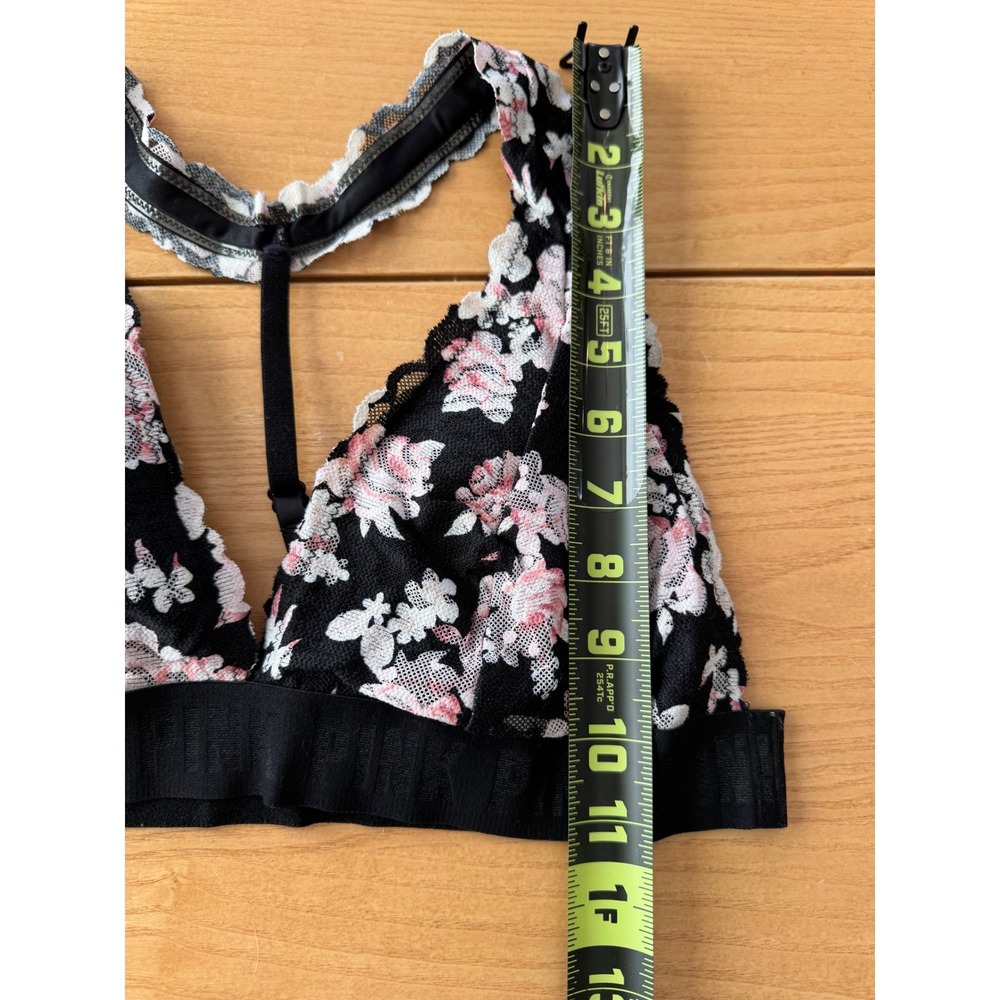 PINK Victoria Secret Floral Lace Bralette Womens Small Racerback Stretch Boho - Picture 4 of 11